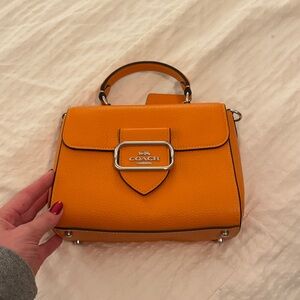 Coach Vibrant Orange Leather Satchel
